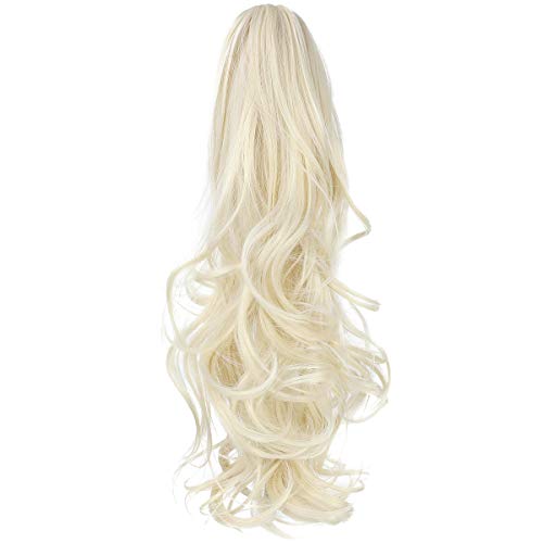 Ponytail Hairpiece Extension Clip in Claw 18" Curly Wavy PonyTails