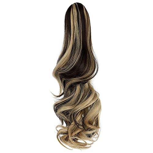 Ponytail Hairpiece Extension Clip in Claw 18" Curly Wavy PonyTails