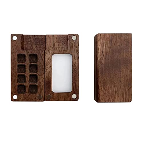 Tragbare Aquarellpalette, Farbpalettenbox aus Holz, zum Aufzeichnen schöner Momente (8 Gitter)