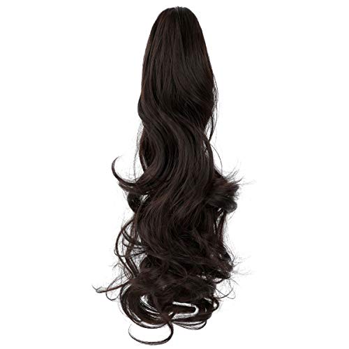 Ponytail Hairpiece Extension Clip in Claw 18" Curly Wavy PonyTails
