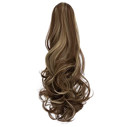 Ponytail Hairpiece Extension Clip in Claw 18" Curly Wavy PonyTails