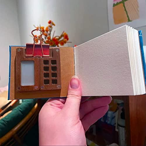 Tragbare Aquarellpalette, Farbpalettenbox aus Holz, zum Aufzeichnen schöner Momente (8 Gitter)