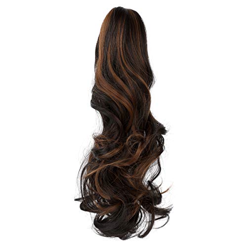 Ponytail Hairpiece Extension Clip in Claw 18" Curly Wavy PonyTails
