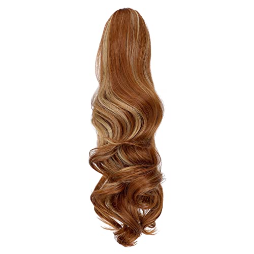 Ponytail Hairpiece Extension Clip in Claw 18" Curly Wavy PonyTails