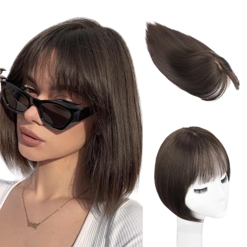 Natural Realistic Toppers with Bangs
