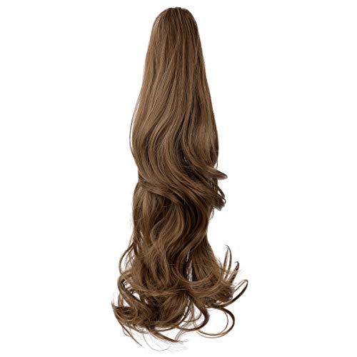Ponytail Hairpiece Extension Clip in Claw 18" Curly Wavy PonyTails