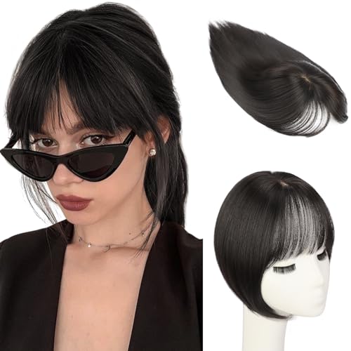 Natural Realistic Toppers with Bangs