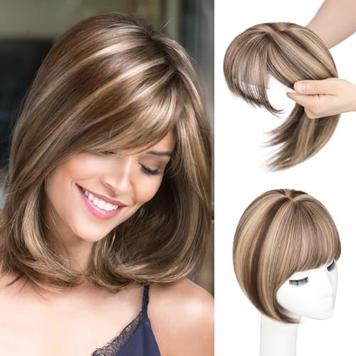 Natural Realistic Toppers with Bangs