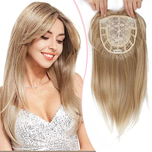 Clip Hair Topper with Bangs for Thinning Hair