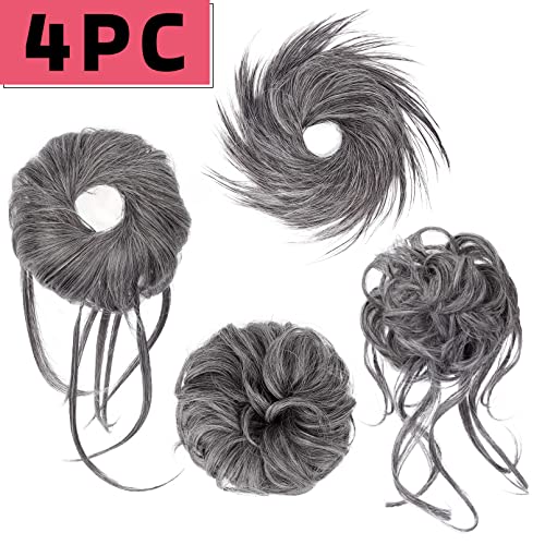 Messy Bun Hair Pieces, 4 Pieces