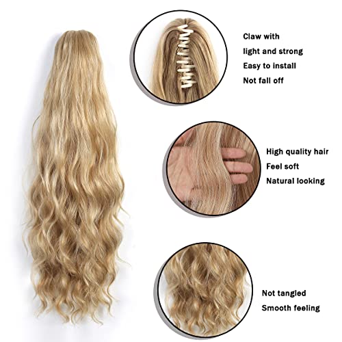 Claw Clip Ponytail Extension Long Curly Hair Pieces for Women