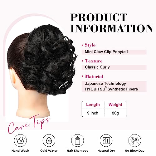 Ponytail Extension Short Curly Claw Clip Ponytails