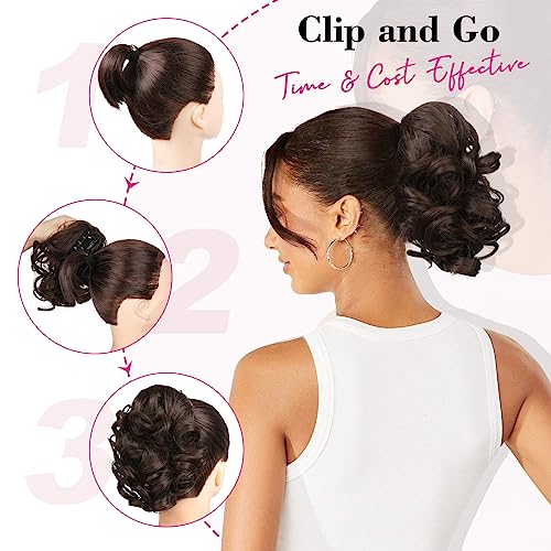 Ponytail Extension Short Curly Claw Clip Ponytails