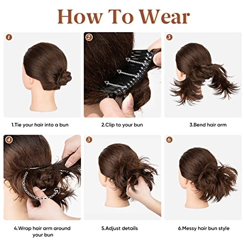 Clip de peigne latéral Messy Bun dans les postiches Easy Hair Bun