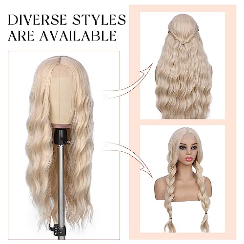 Barbie Blonde Long Curly Wig 28 Inch