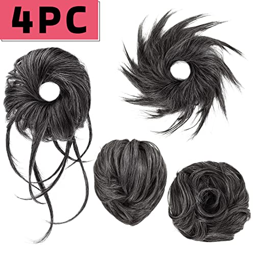 Messy Bun Hair Pieces, 4 Pieces