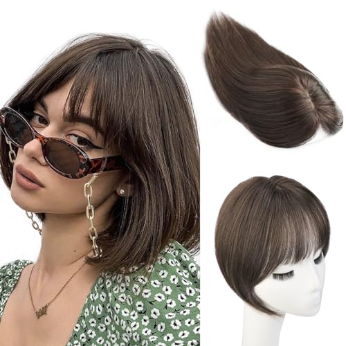 Natural Realistic Toppers with Bangs