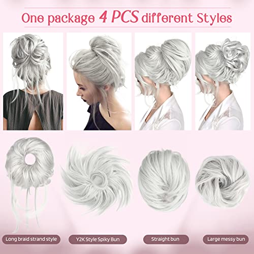 Messy Bun Hair Pieces, 4 Pieces