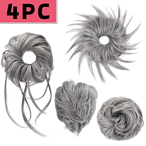 Messy Bun Hair Pieces, 4 Pieces