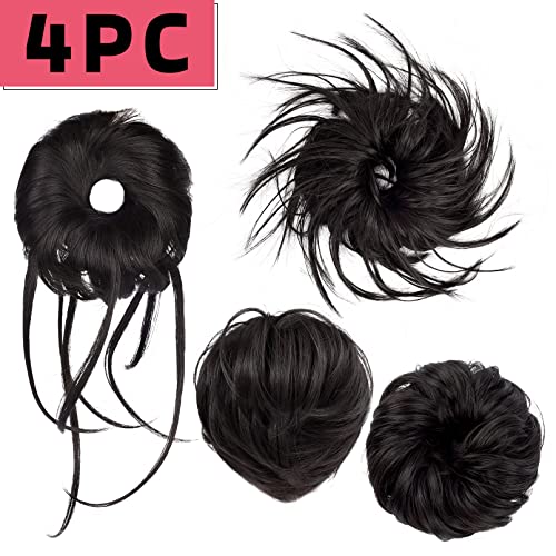 Messy Bun Hair Pieces, 4 Pieces