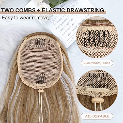 Ponytail Extension, 26 Inch Long Wavy Drawstring Ponytail for Women Dark Brown Pony Tail Hair Extension Synthetic Hairpiece for Daily Use
