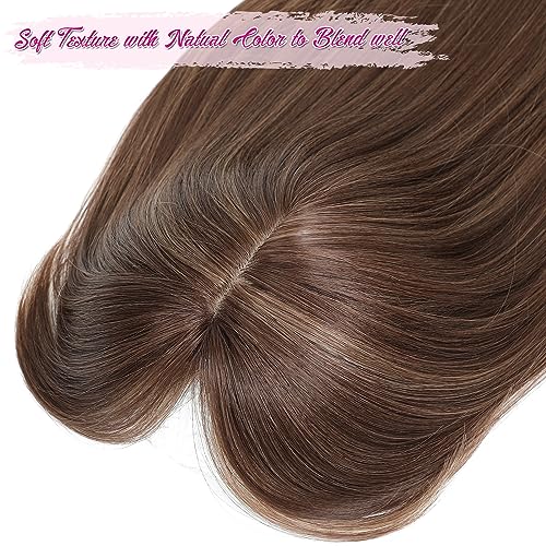 Topper Layered Hair Hairpieces with Bangs for Women with Thinning Hair