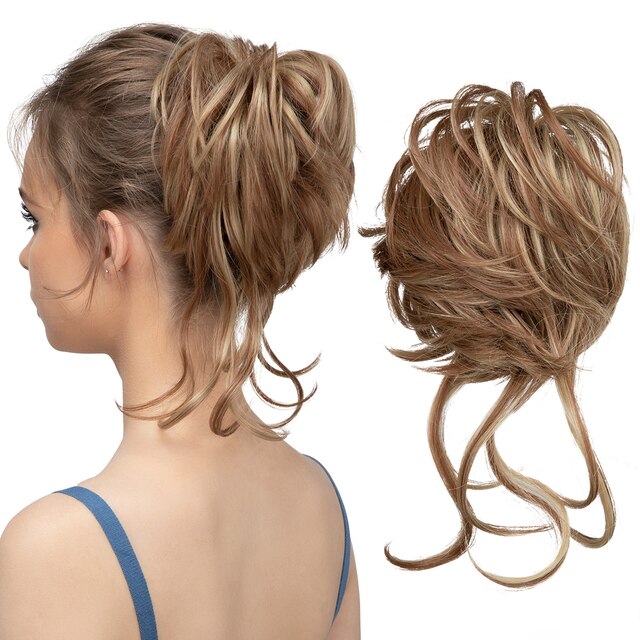 Messy Bun Wellige Haarknotenverlängerung