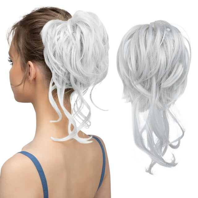 Messy Bun Wellige Haarknotenverlängerung