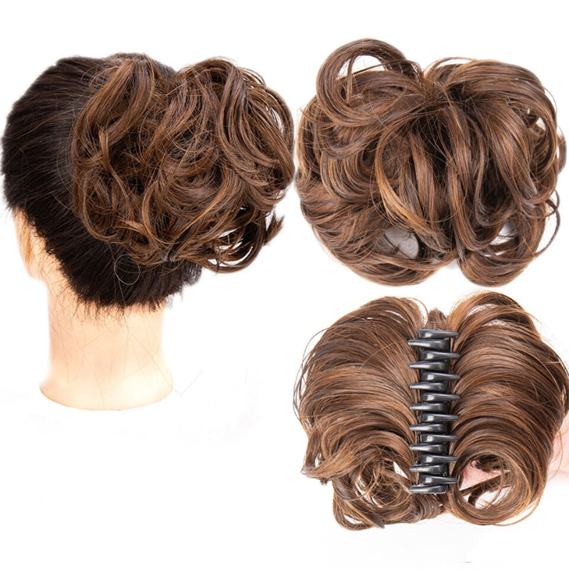 Claw Clip-in Hair Curly Messy Bun Extension Perücken