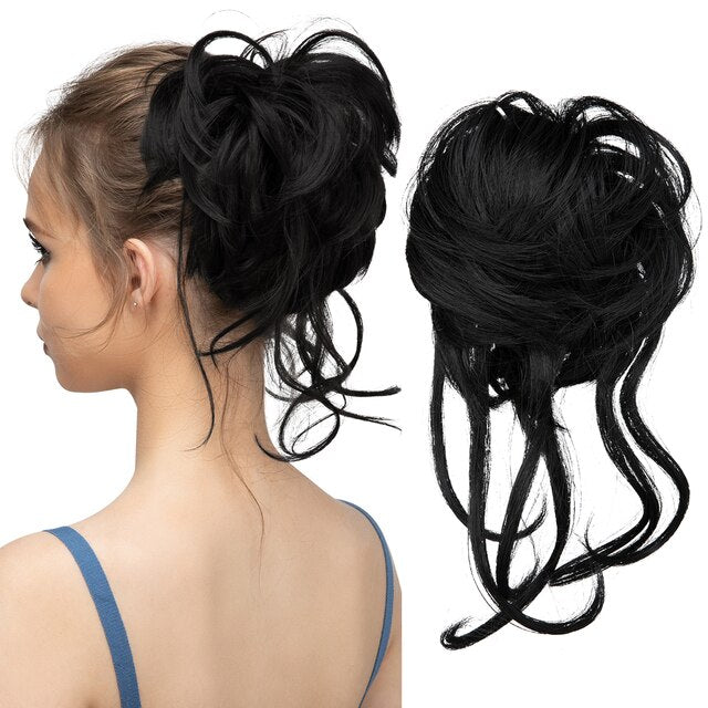 Messy Bun Wellige Haarknotenverlängerung