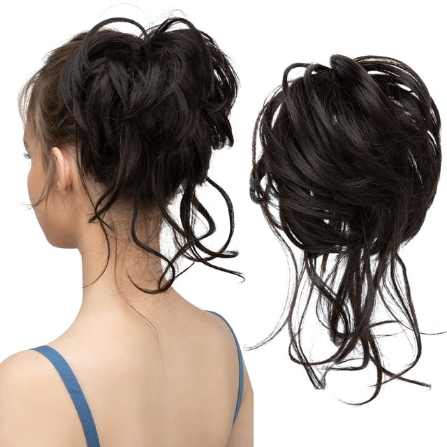 Messy Bun Wellige Haarknotenverlängerung