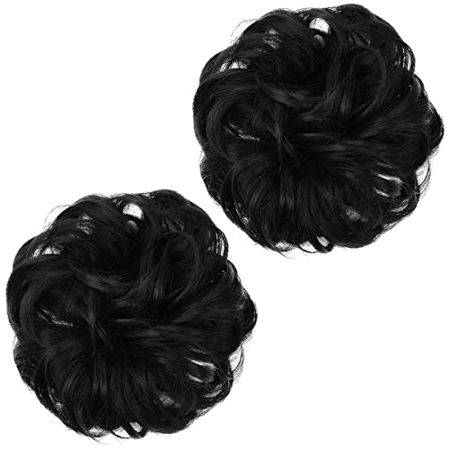 2 STÜCKE Messy Bun Haarteil Pferdeschwanzverlängerung