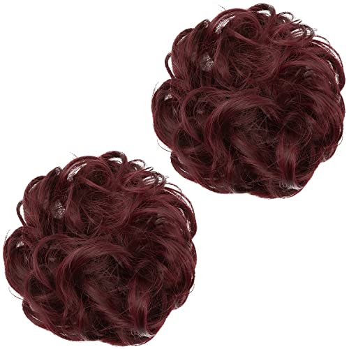 2 STÜCKE Messy Bun Haarteil Pferdeschwanzverlängerung