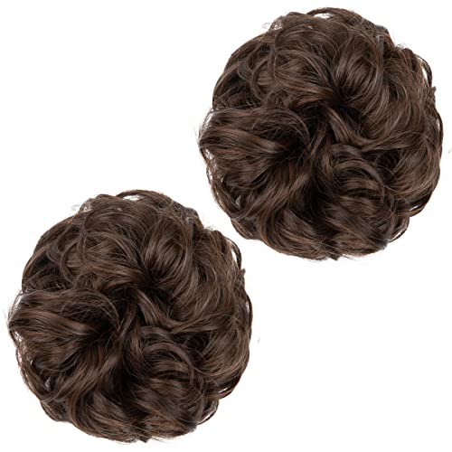 2 STÜCKE Messy Bun Haarteil Pferdeschwanzverlängerung
