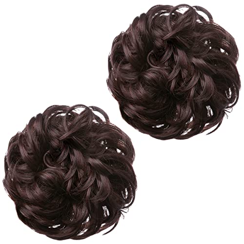 2 STÜCKE Messy Bun Haarteil Pferdeschwanzverlängerung