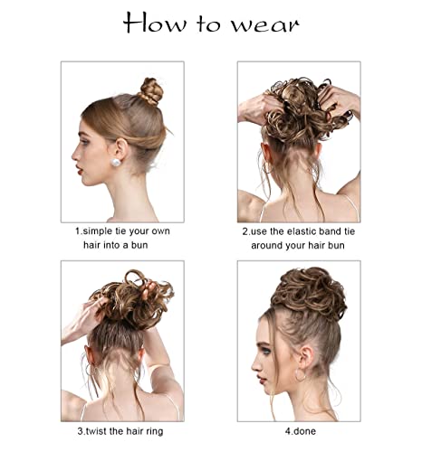 2 STÜCKE Messy Bun Haarteil Pferdeschwanzverlängerung