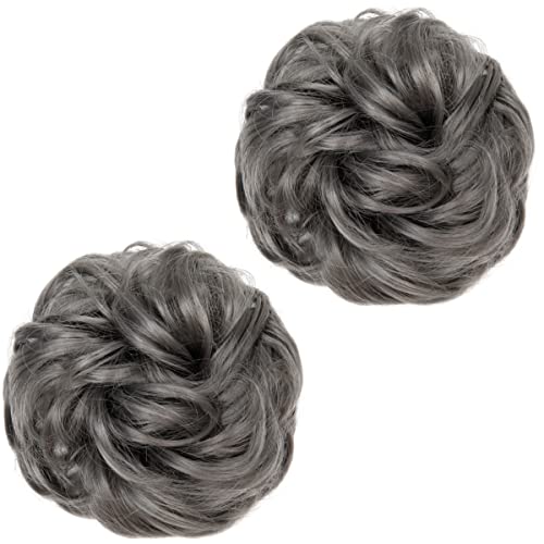 2 STÜCKE Messy Bun Haarteil Pferdeschwanzverlängerung
