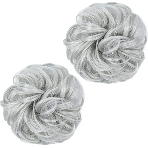 2 STÜCKE Messy Bun Haarteil Pferdeschwanzverlängerung
