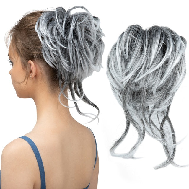 Messy Bun Wellige Haarknotenverlängerung