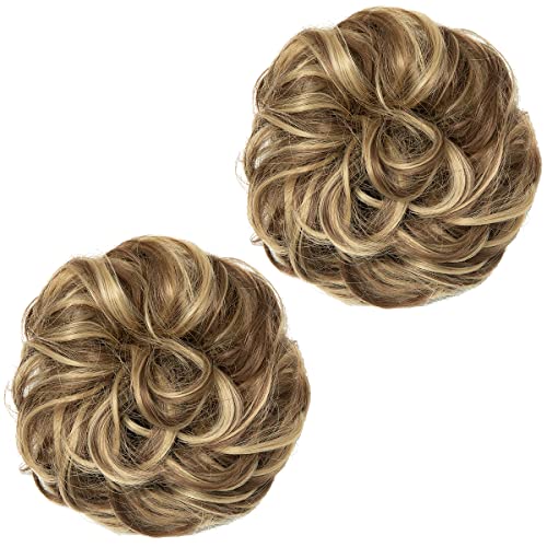 2 STÜCKE Messy Bun Haarteil Pferdeschwanzverlängerung