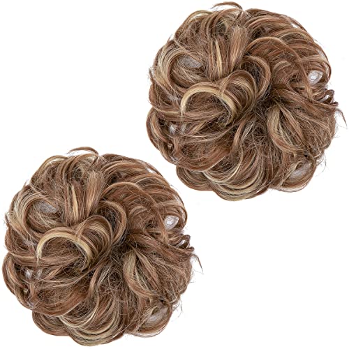 2 STÜCKE Messy Bun Haarteil Pferdeschwanzverlängerung