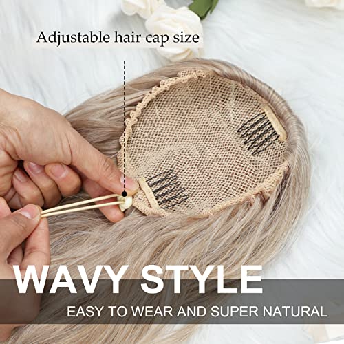 Ponytail Extension, 26 Inch Long Wavy Drawstring Ponytail for Women Dark Brown Pony Tail Hair Extension Synthetic Hairpiece for Daily Use