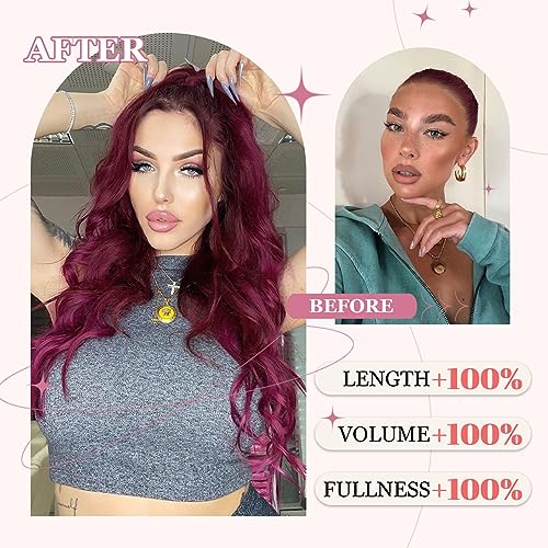 Ponytail Extension, 26 Inch Long Wavy Drawstring Ponytail for Women Dark Brown Pony Tail Hair Extension Synthetic Hairpiece for Daily Use