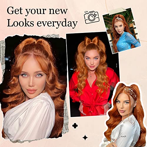 Ponytail Extension, 26 Inch Long Wavy Drawstring Ponytail for Women Dark Brown Pony Tail Hair Extension Synthetic Hairpiece for Daily Use