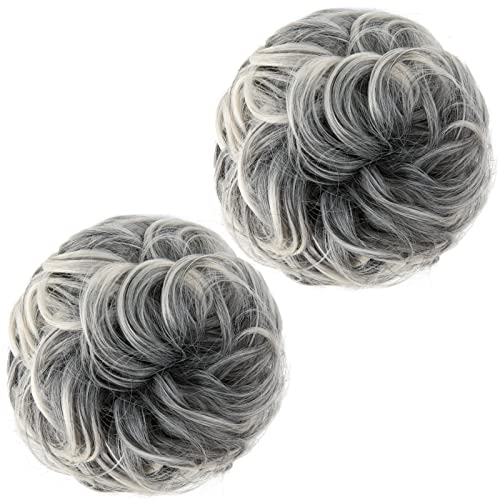 2 STÜCKE Messy Bun Haarteil Pferdeschwanzverlängerung
