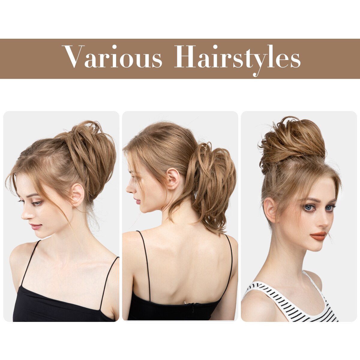 Straight Bun Bun Hairpieces