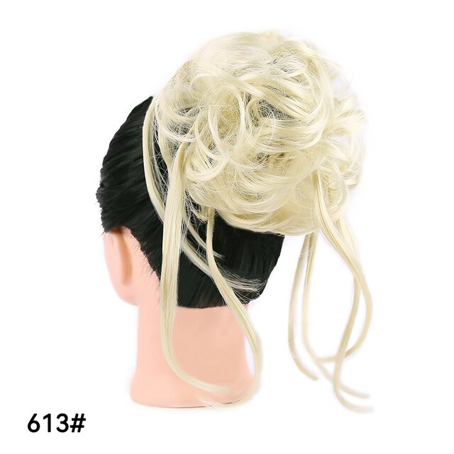 Long Tousled Updo Hair Bun Messy Bun