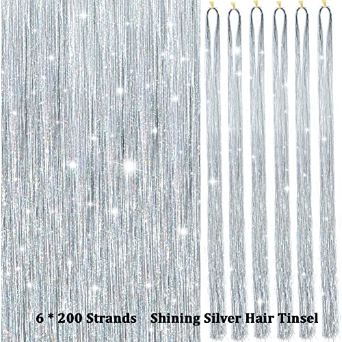Sparkling Shiny Tinsel Hair Extensions