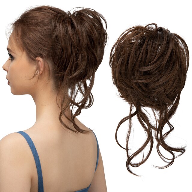 Messy Bun Wellige Haarknotenverlängerung