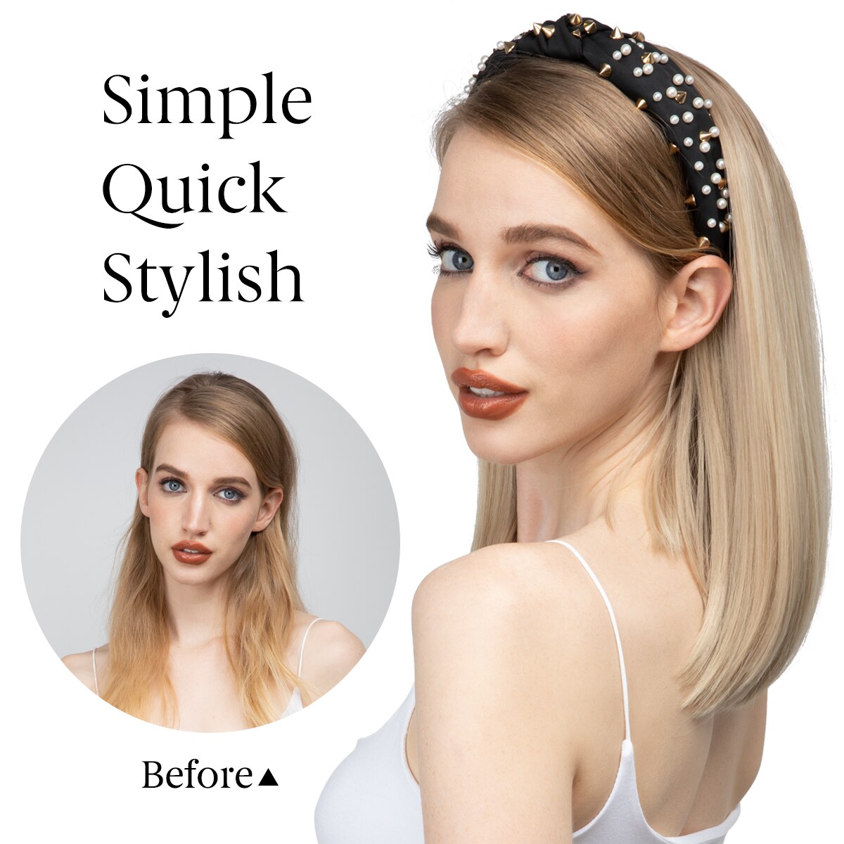 Short Straight Headband Wigs